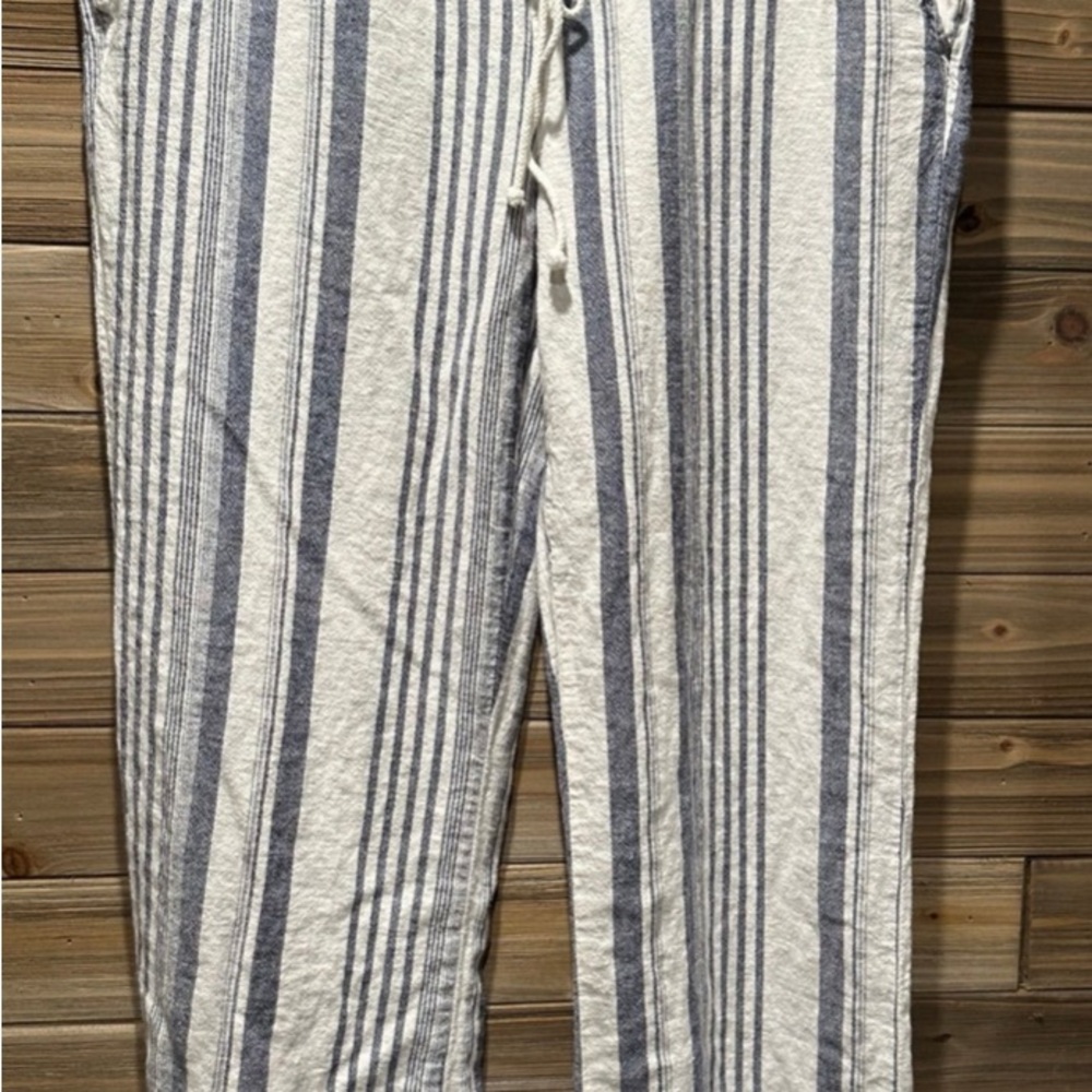 Striped Linen Blend Men's Pants